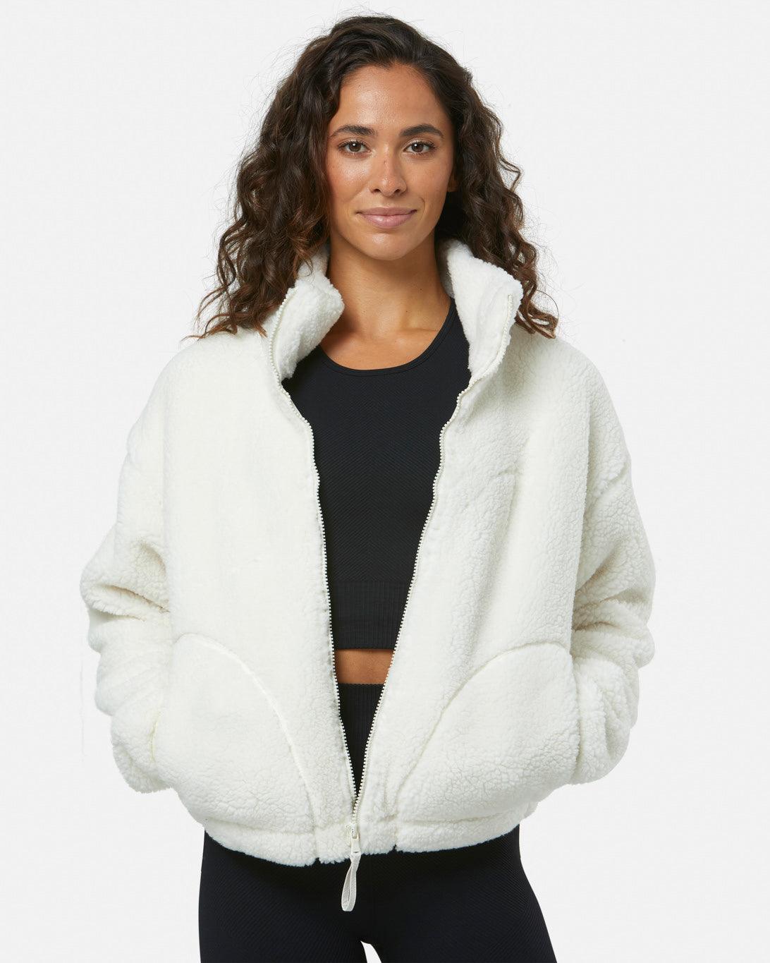 Women's Industry Fleece High Collar Jacket | Cloud White