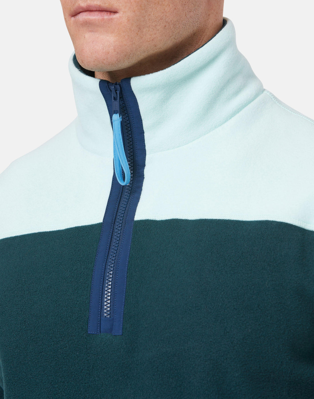 Unisex Half Zip Polar Fleece | Moss Green