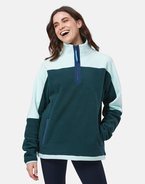 Unisex Half Zip Polar Fleece | Moss Green