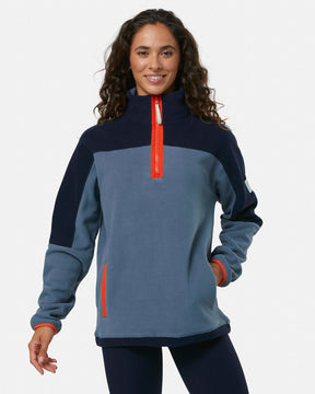 Unisex Half Zip Polar Fleece | Stone Blue