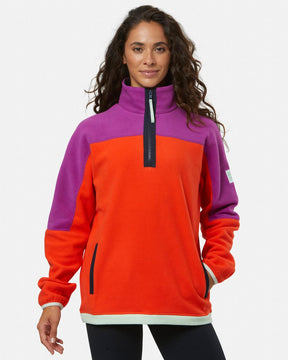 Unisex Half Zip Polar Fleece | Very Berry