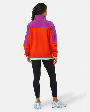 Unisex Half Zip Polar Fleece | Very Berry