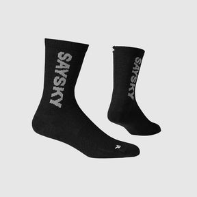 Logo High Merino Socks | Black