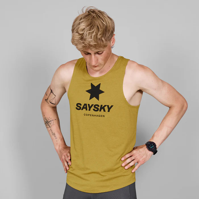 Logo Combat Singlet | Yellow Melange