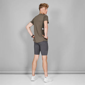 Logo Combat T-shirt | Brown Melange