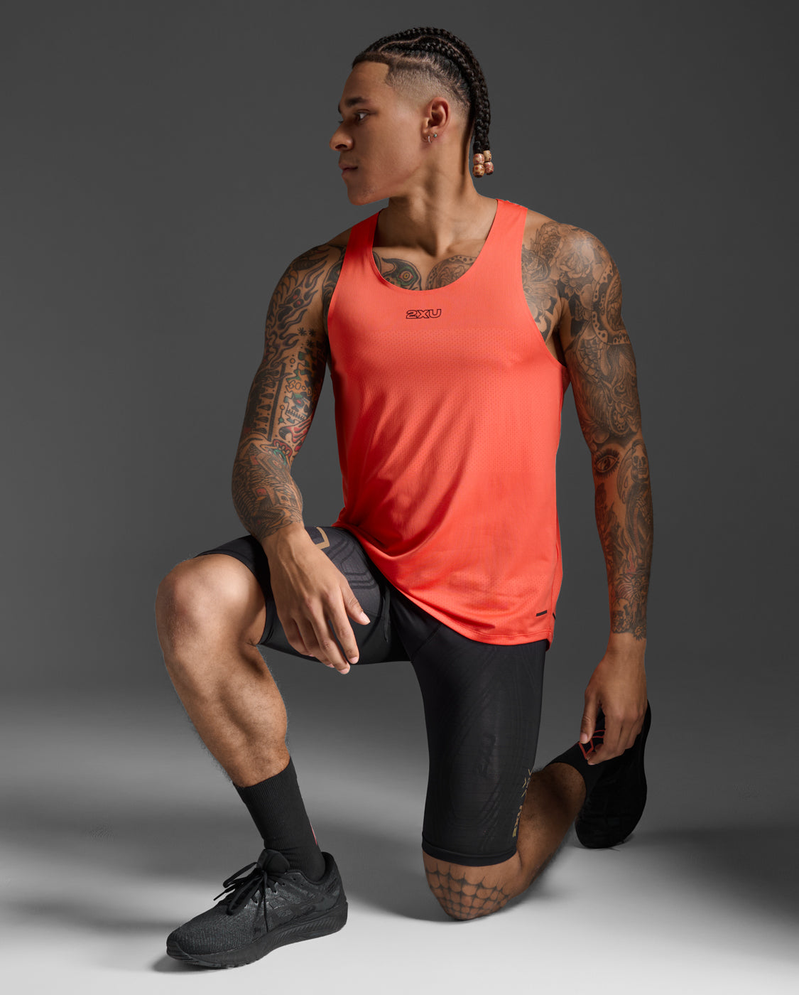 Light Speed Tech Singlet | Ember/Black Reflective