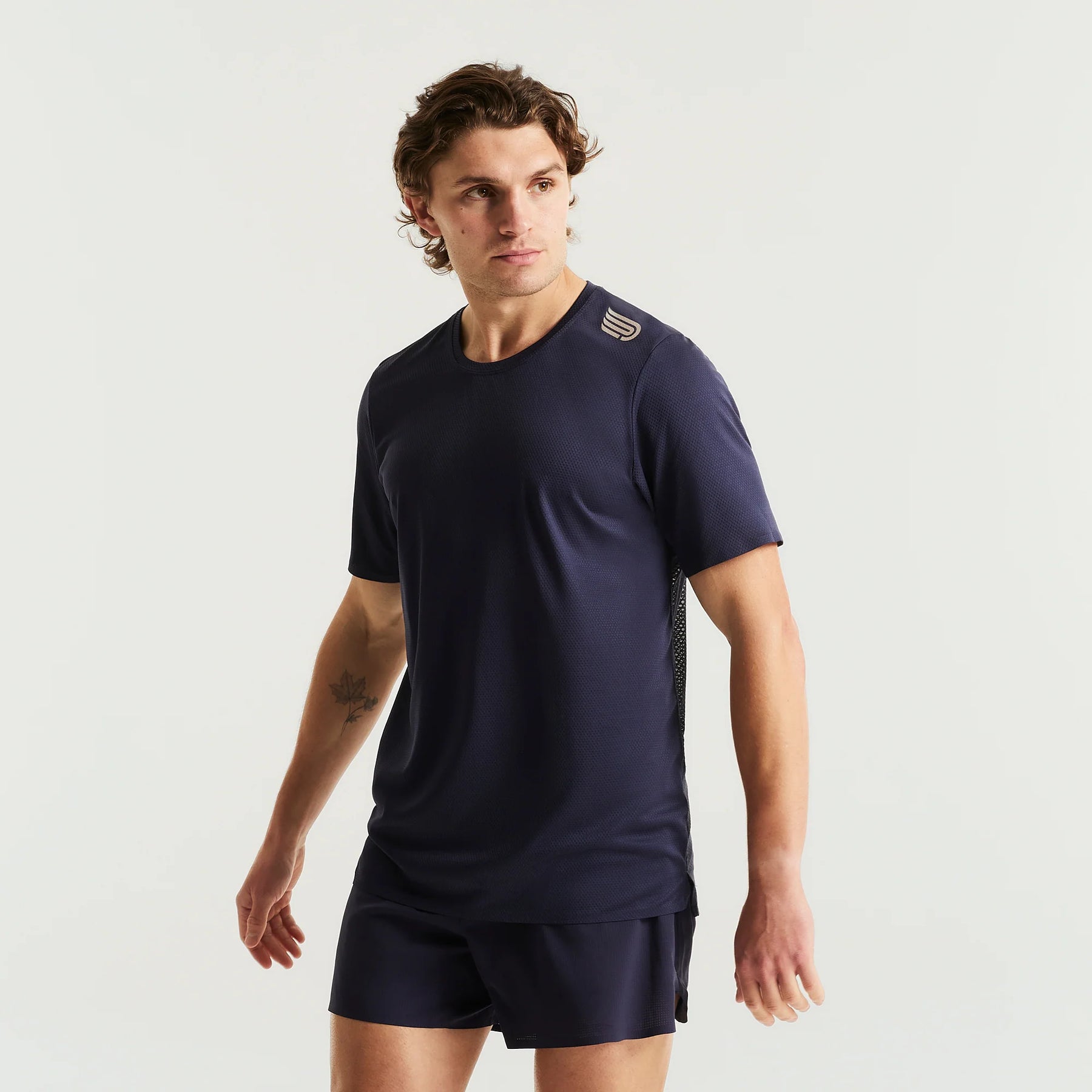 Men's Elite S/S Top | Navy/Sliver