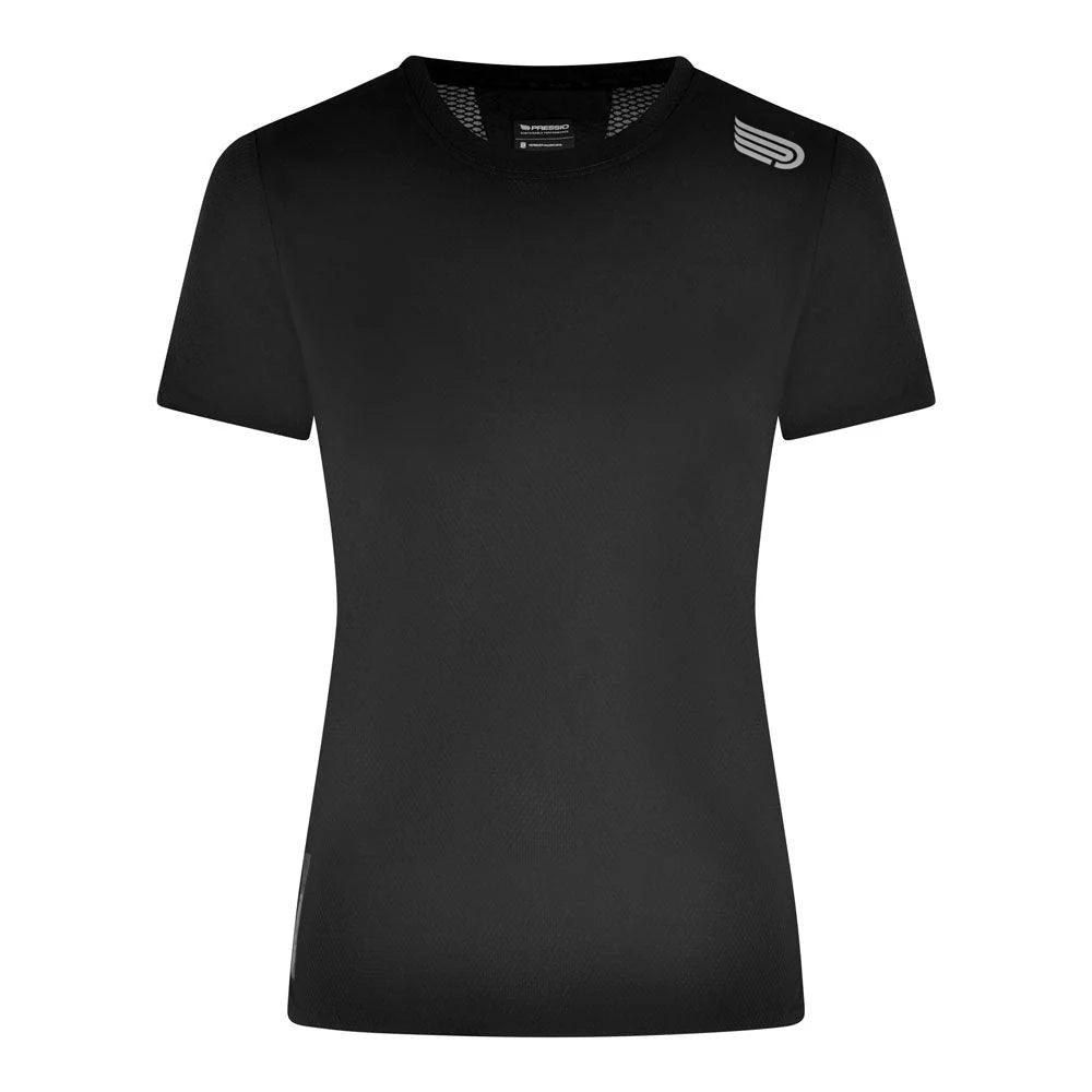 Women's Elite S/S Top | Black/Sliver