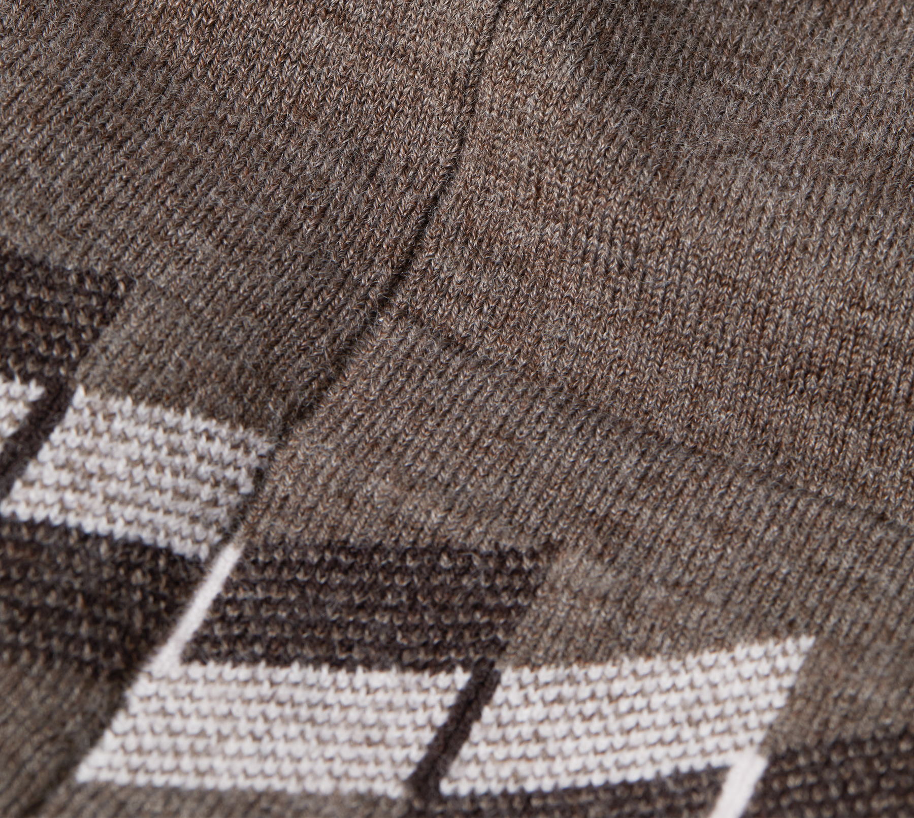 Jacquard Merino Beanie | Taupe