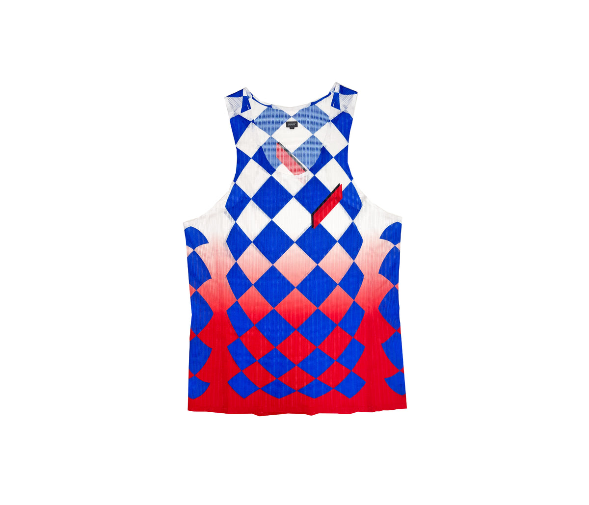 Men's Race Vest | White/Blue/Red Diamond (HK Exclusive)