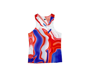 Men's Race Vest | White/Blue/Red Swirl (HK Exclusive)