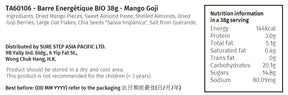 Organic Energy Bar - Mango Goji