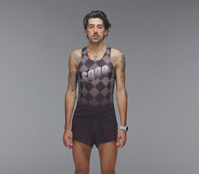 Men's Race Vest | Black Rainbow Dot